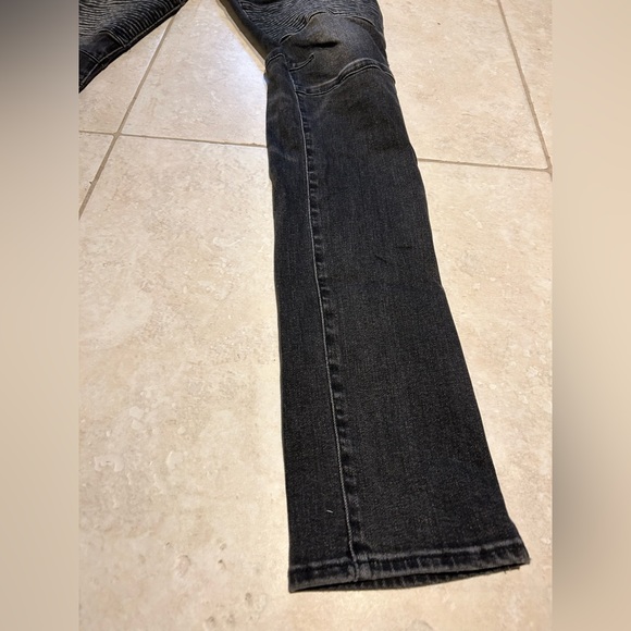 Men’s American eagle black motto stacked ripped skinny jeans size 34x32 - Picture 3 of 11